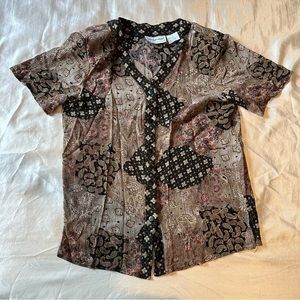 Vintage California Krush Paisley Patterned Button-down Shirt